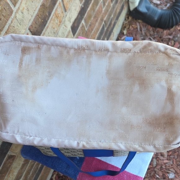 Michael Kors Signature Tote in Blue and Tan - Picture 15 of 16